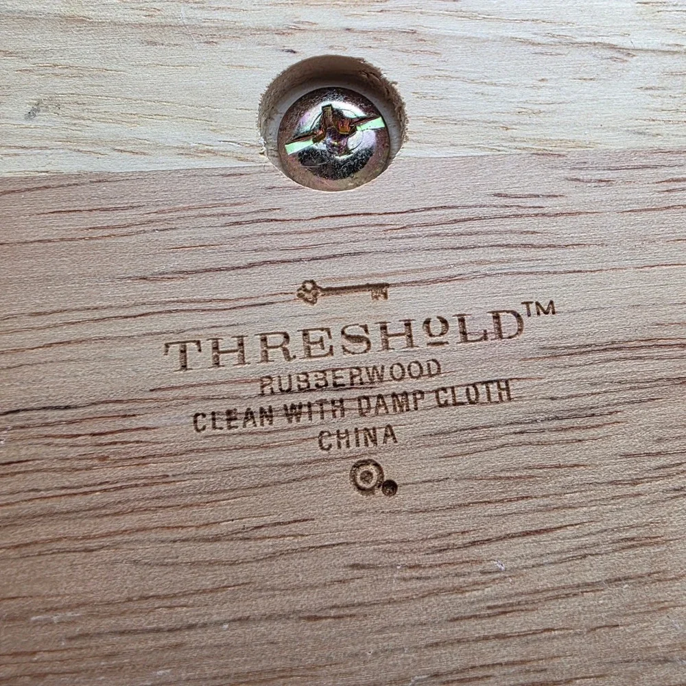 Threshold Rubberwood Mug Tree Countertop Coffee Cup Holder Stand Natural Wood O7